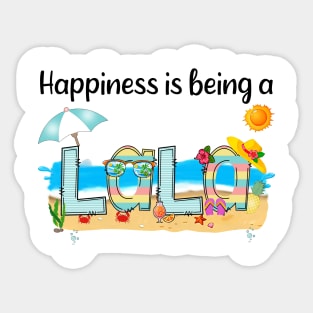 Happiness Is Being A Lala Summer Beach Happy Mother's Day Sticker